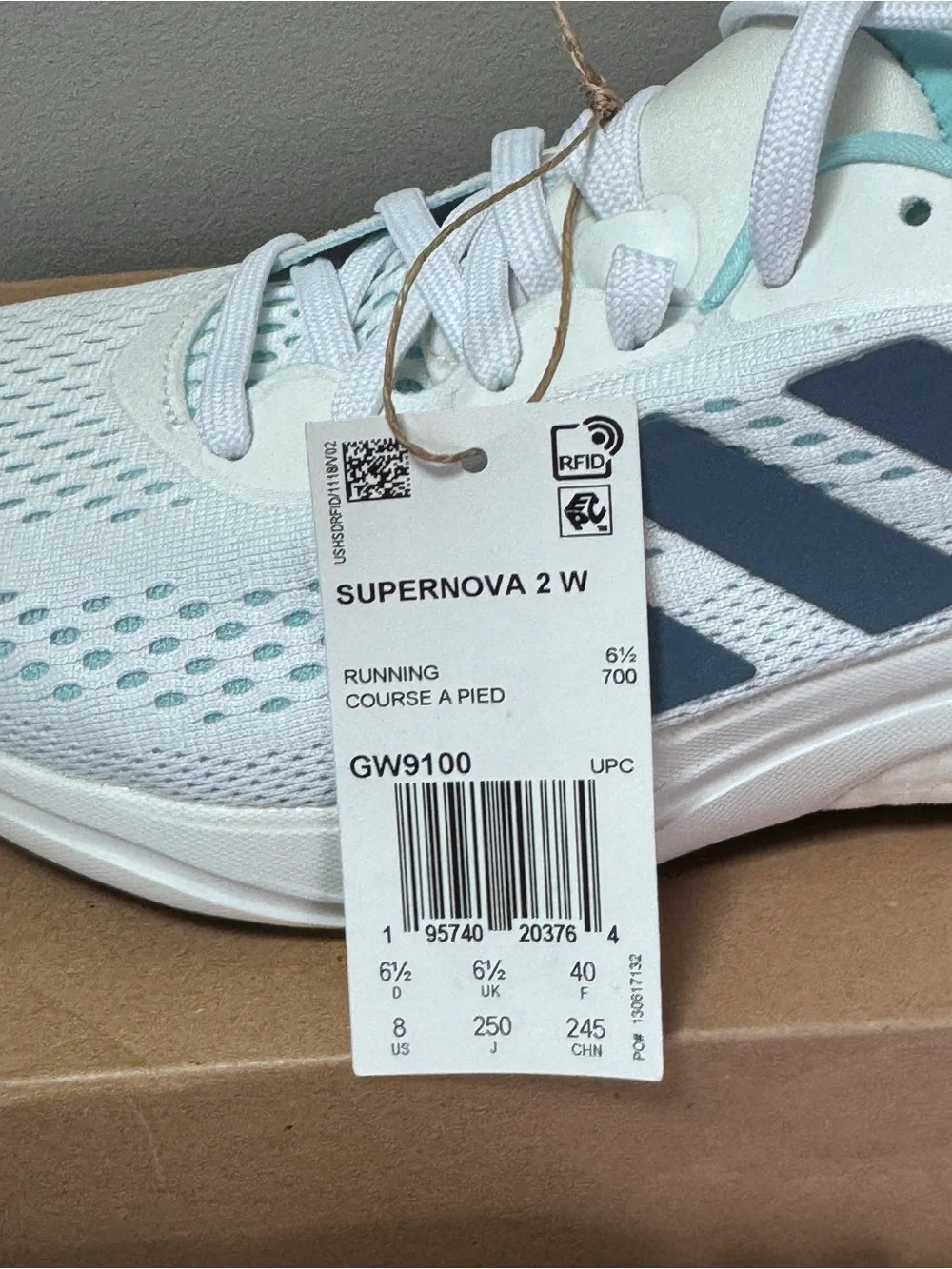 NEW Adidas Supernova 2W Women's Size 8 White Running Shoes In Box Authentic $150
